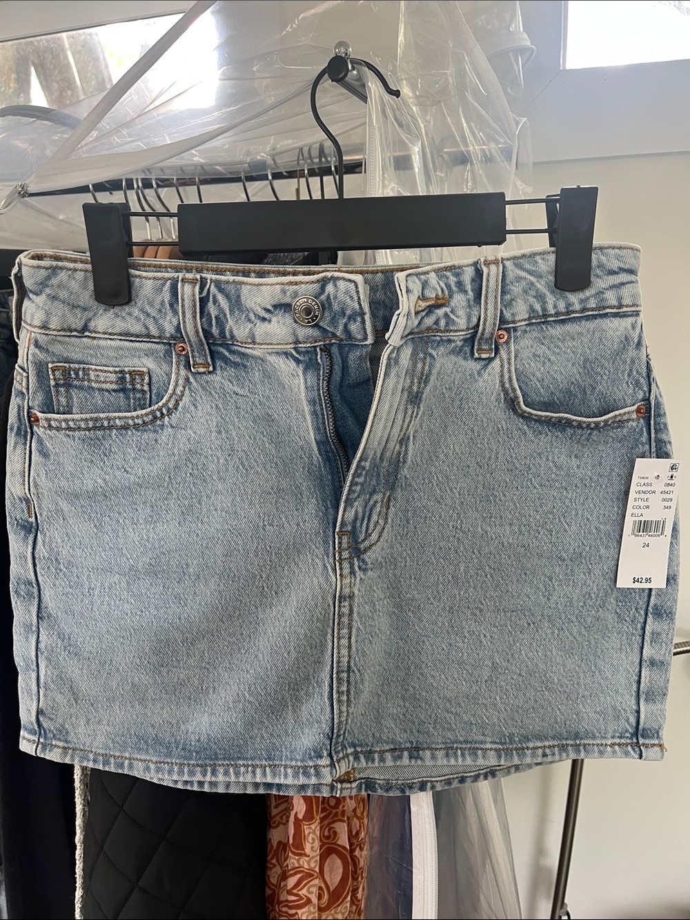 PacSun Light Blue Denim Mini Skirt